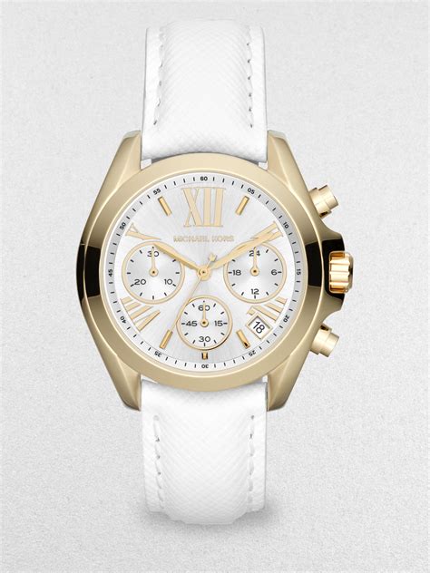 michael kors watch with white leather band|replacement Michael Kors Watch bands.